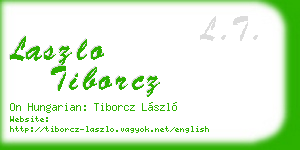laszlo tiborcz business card