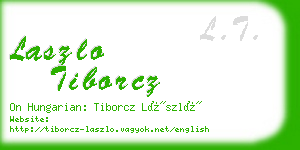 laszlo tiborcz business card